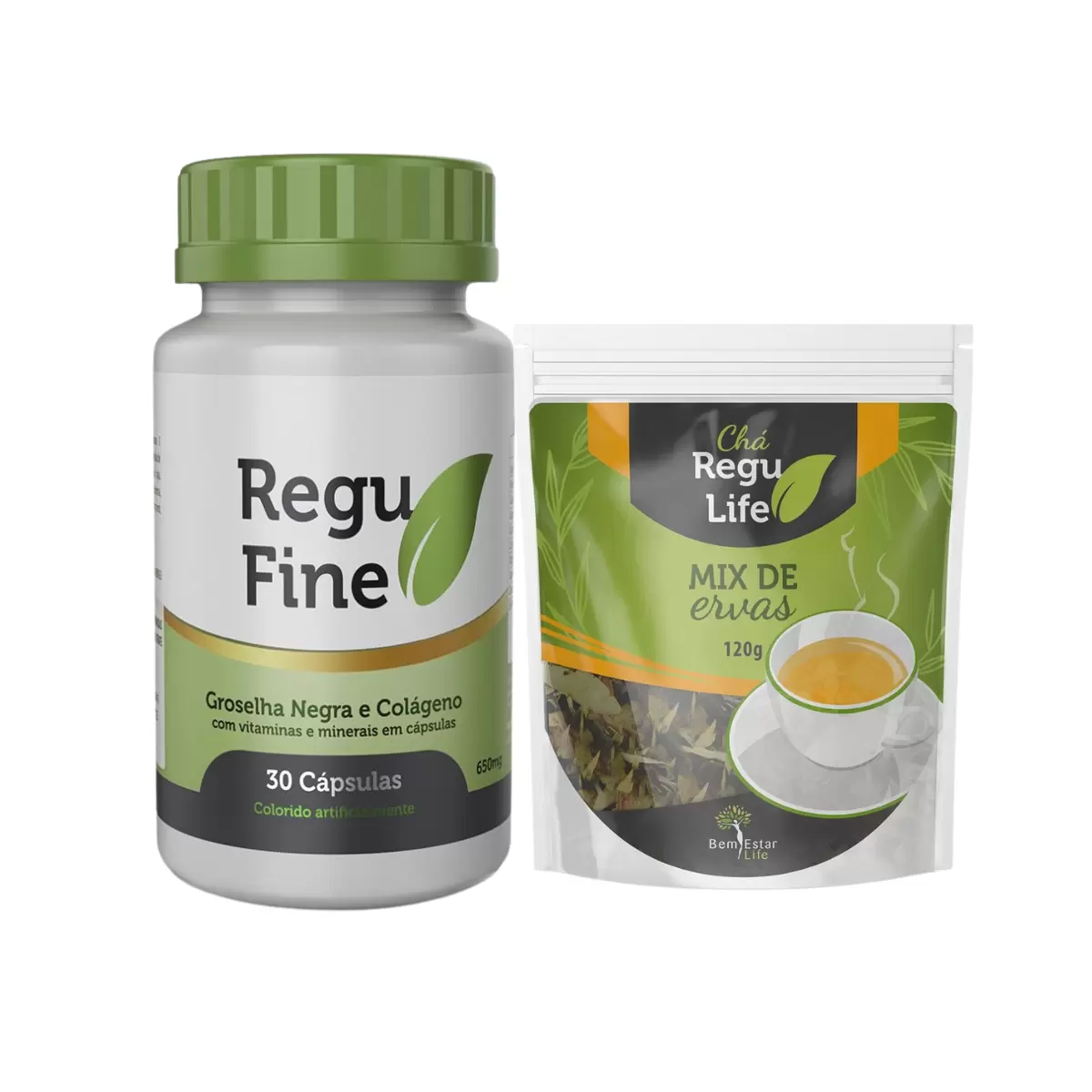 REGU FINE TRADICIONAL + CHÁ REGU LIFE pacote 120g